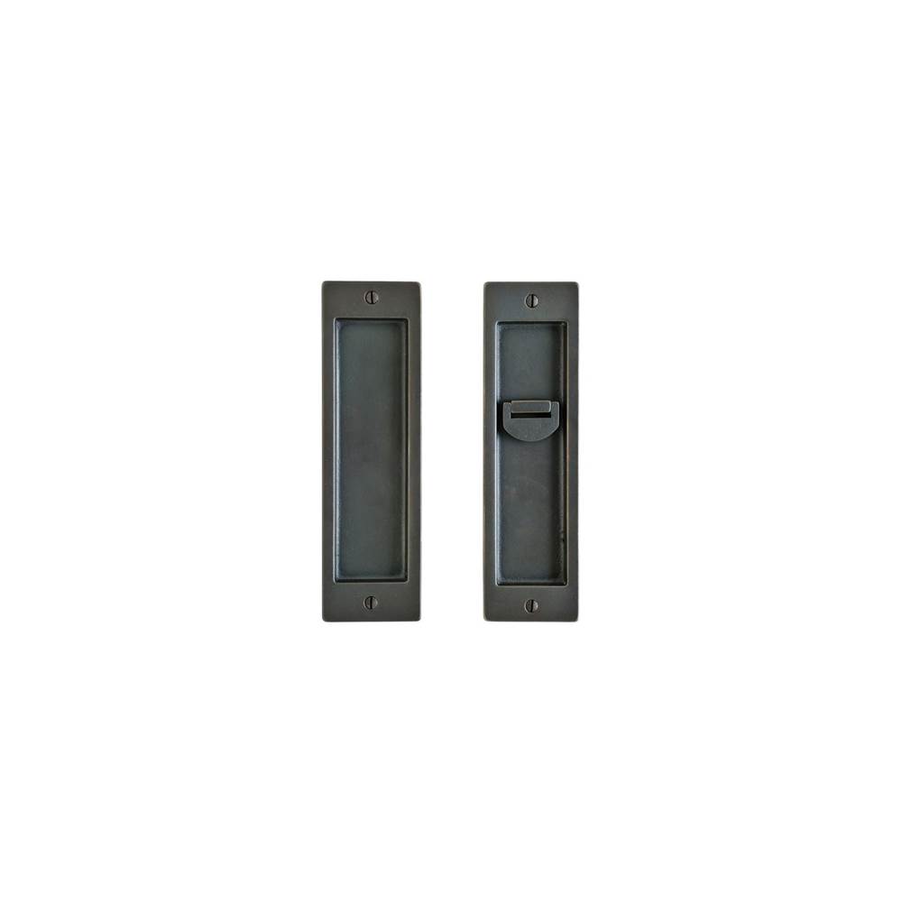 Rocky Mountain Hardware Rectangular Escutcheon Sliding Door Lock, Single, Patio