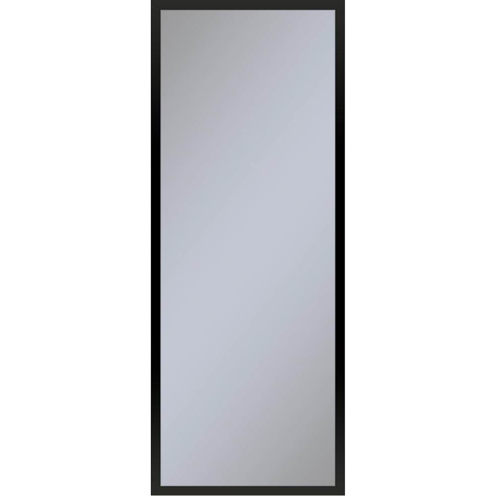 Robern Profiles Framed Cabinet, 16'' x 40'' x 6'', Matte Black, Electrical Outlet, USB Charging Ports, Left Hinge
