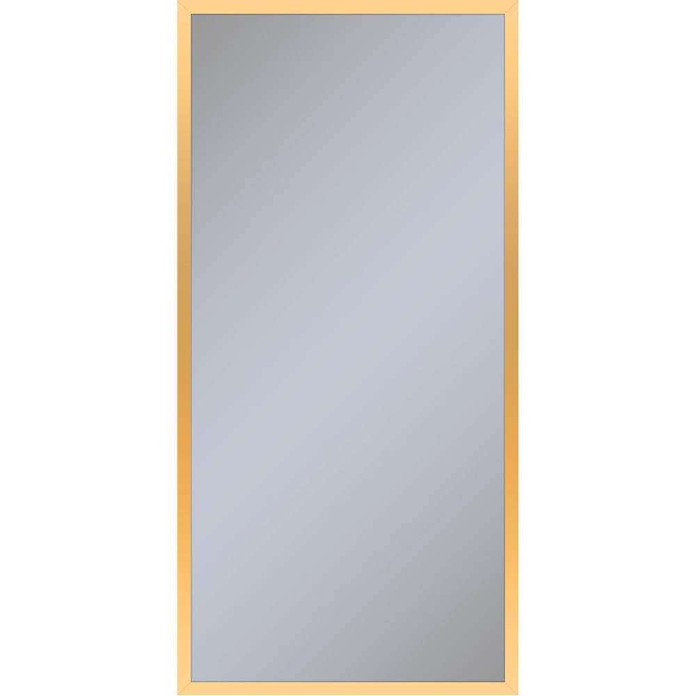 Robern Profiles Framed Cabinet, 20'' x 40'' x 6'', Matte Gold, Non-Electric, Reversible Hinge