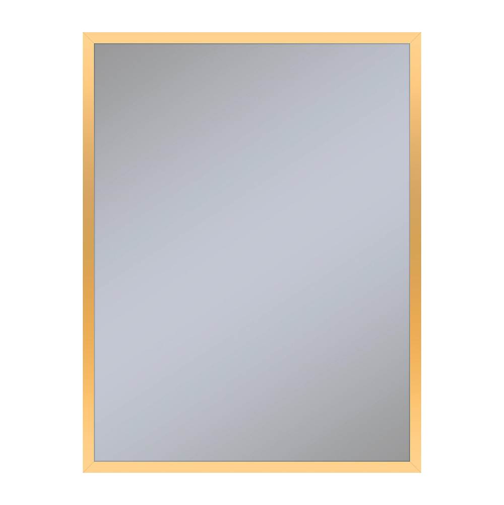 Robern Profiles Framed Cabinet, 24'' x 30'' x 4'', Matte Gold, Non-Electric, Reversible Hinge