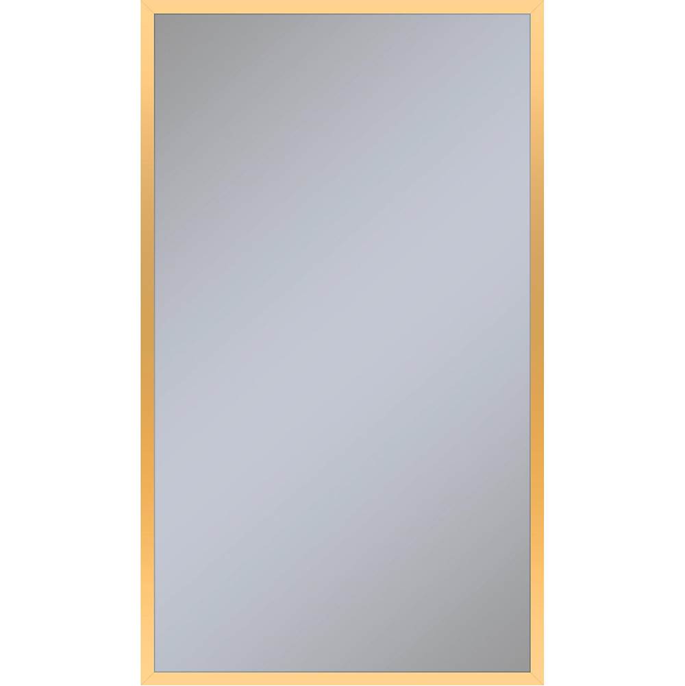 Robern Profiles Framed Cabinet, 24'' x 40'' x 4'', Matte Gold, Non-Electric, Reversible Hinge