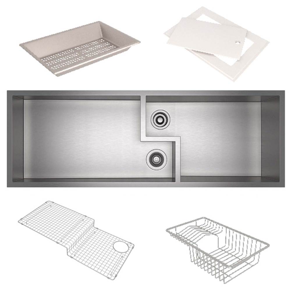 Rohl Culinario™ 50'' Stainless Steel Chef/Workstation Sink With Accessories