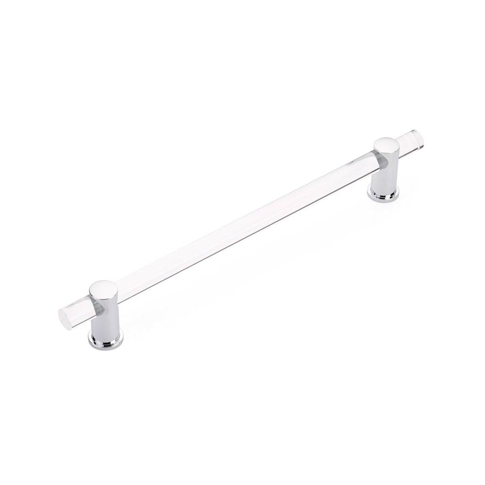 Schaub And Company Concealed Surface, Appliance Pull, NON-Adjustable Clear Acrylic, Polished Chrome, 12'' cc
