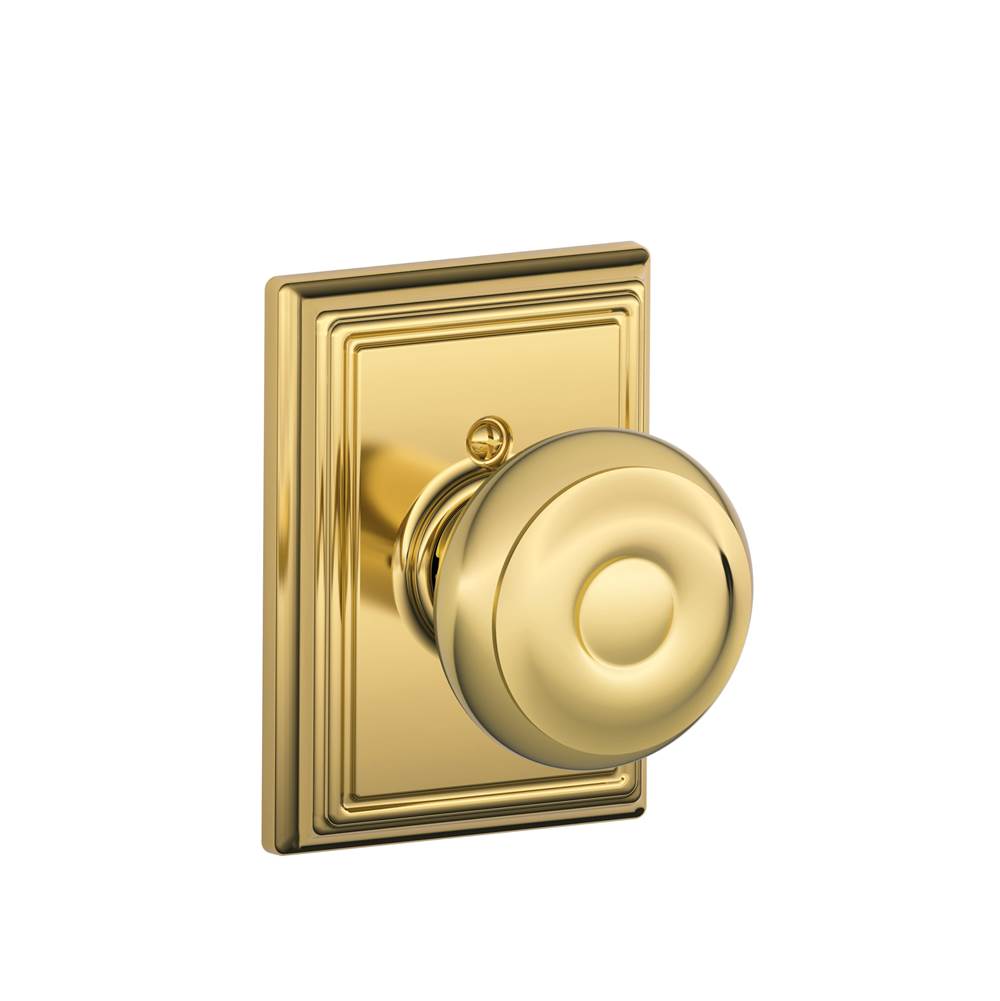 Schlage F60 V PLY 505 PLY 605 Single Cylinder Handleset and Plymouth Knob Bright Brass