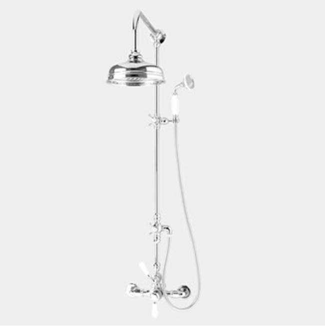 Sigma Butler Mill 1/2'' Exposed Thermostatic Shower Set with #98 CROSS HANDLE  ANTIQUE BRONZE .57