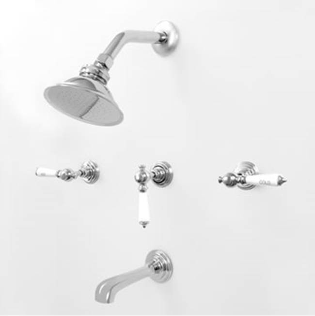 Sigma 3 Valve Tub & Shower Set TRIM (Includes HAF and Wall Tub Spout) WALDORF UNCOATED POLISHED BRASS .33