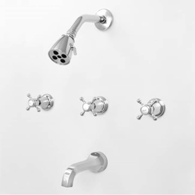 Sigma 3 Valve Tub & Shower Set Trim (Includes Haf And Wall Tub Spout) St. Michel Satin Nickel .69