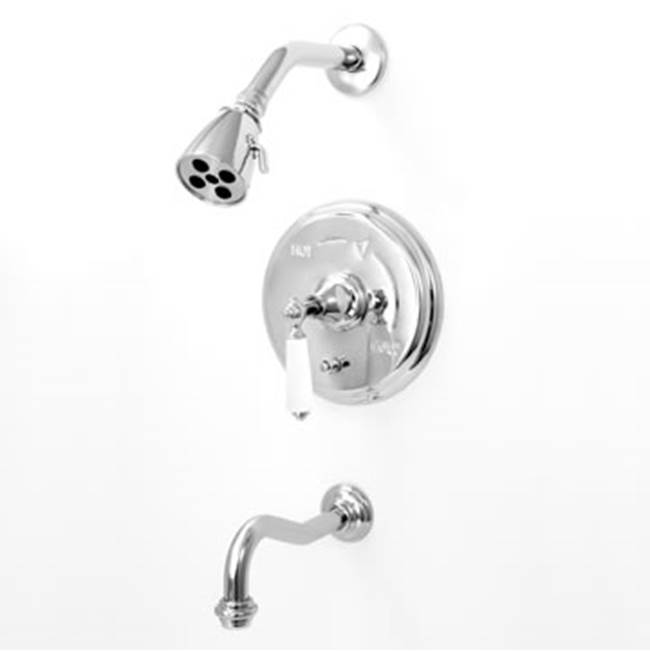 Sigma Pressure Balanced Tub & Shower Set Trim (Includes Haf And Wall Tub Spout) Orleans Antique Brass .82