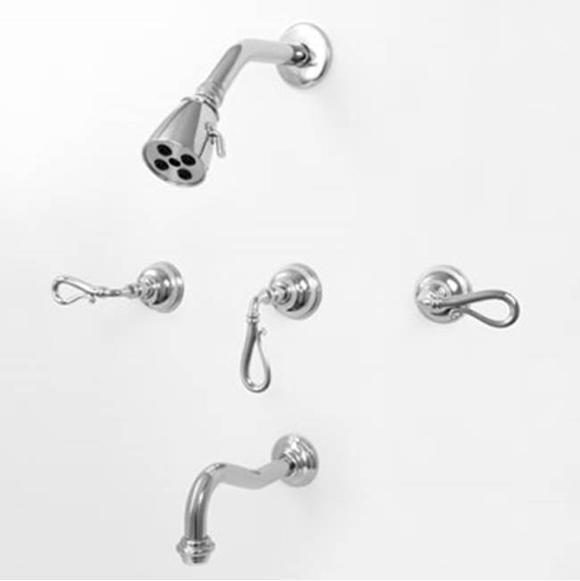 Sigma 3 Valve Tub & Shower Set TRIM (Includes HAF and Wall Tub Spout) BORDEAUX POLISHED NICKEL PVD .43