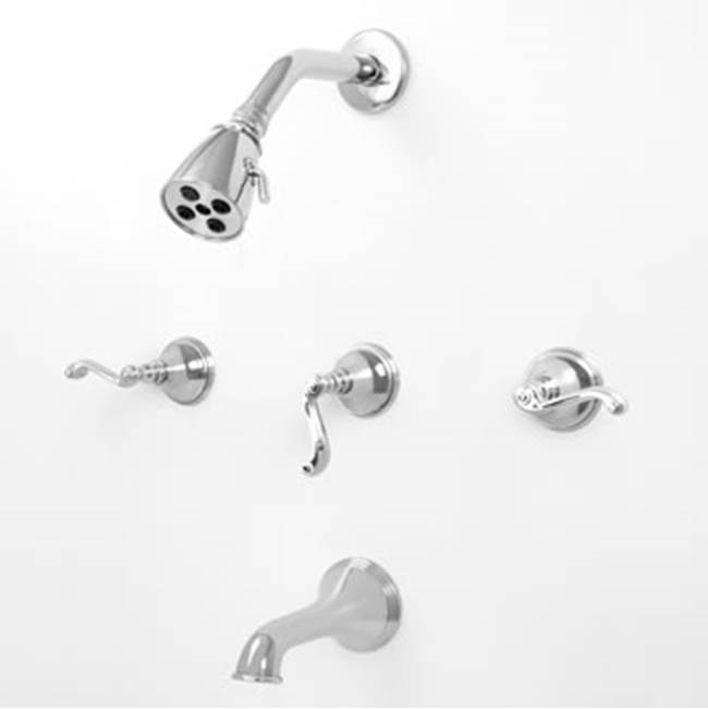 Sigma 3 Valve Tub & Shower Set TRIM (Includes HAF and Wall Tub Spout) CHARLOTTE ANTIQUE PEWTER .51