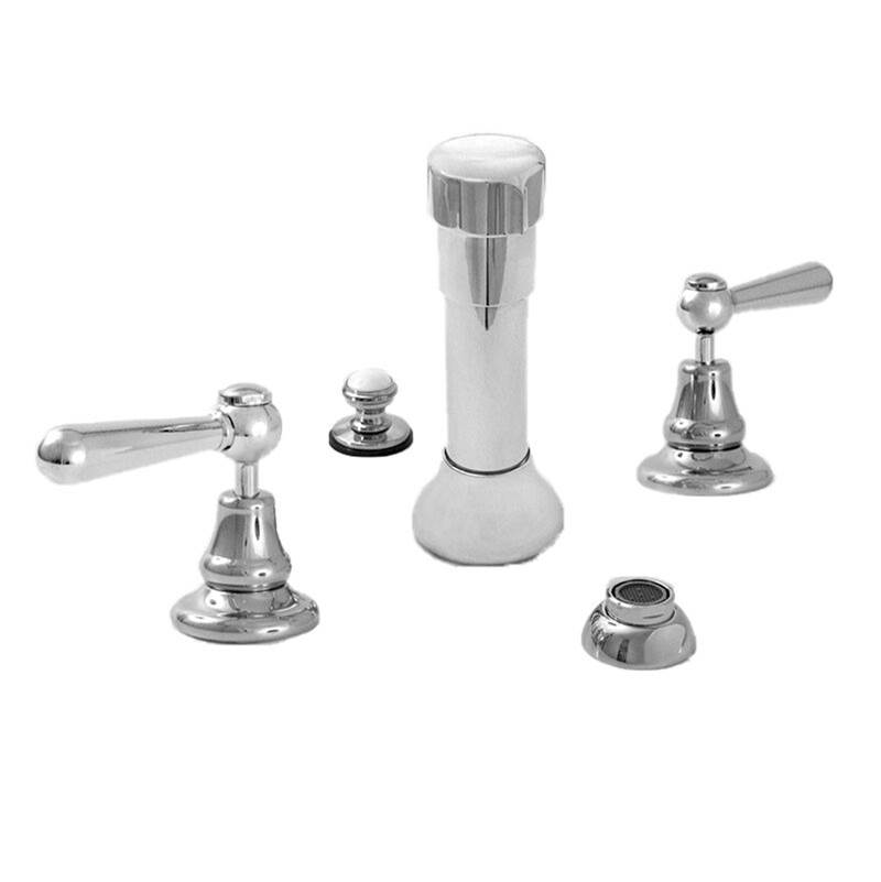 Sigma Bidet Set Complete with 484 Straight Lever in Polished White