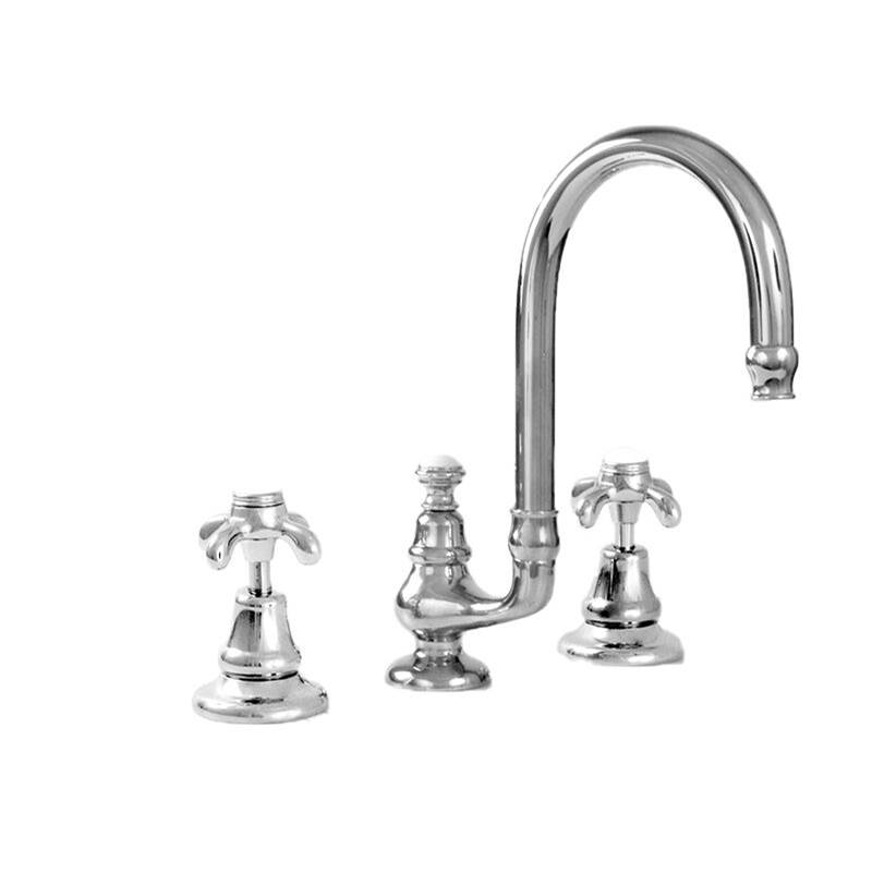 Sigma Sancerre Petite Widespread Lavatory Set with 481 Drop Cross Handle in Polished White