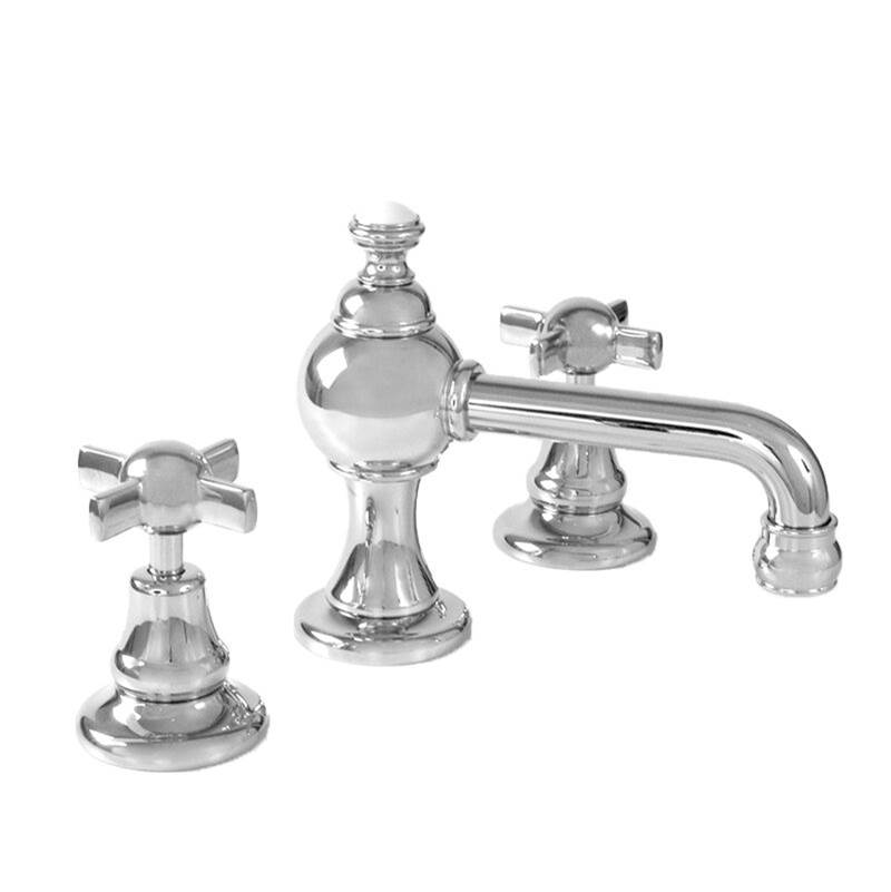 Sigma St. Julien Widespread Lavatory Set with 463 Cross Handle in Polished White