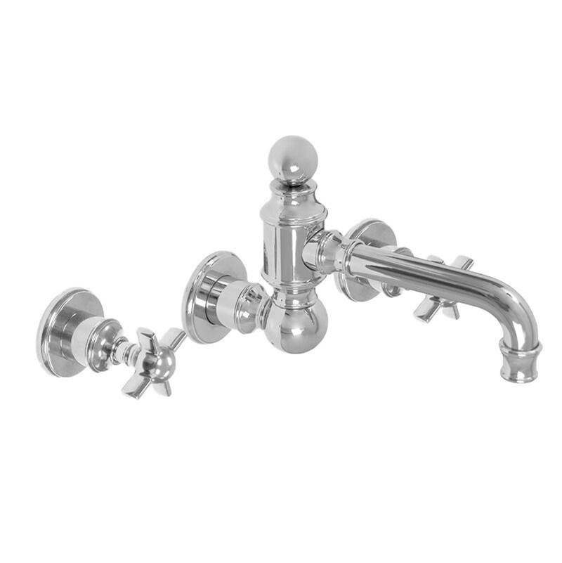 Sigma Margaux Wall/Vessel Lavatory Trim with 157 Cross Handle in Polished White