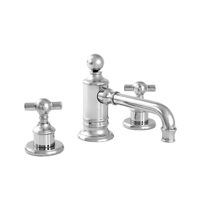 Sigma Margaux Widespread Lavatory Set with 157 Cross Handle in Polished White