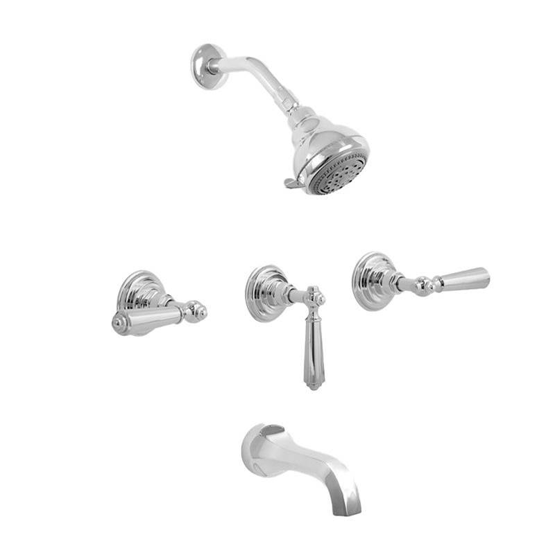 Sigma 3 Valve Tub & Shower Set TRIM (Includes HAF and Wall Tub Spout) ARIA POLISHED BRASS PVD .40