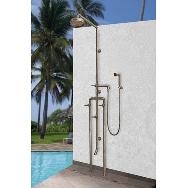 Sonoma Forge Waterbridge Floor Mount Tub Filler With Waterfall Spout 8'' Spread, Center To Center 7-3/4'' Center To Aerator Custom Height Per Your Specification