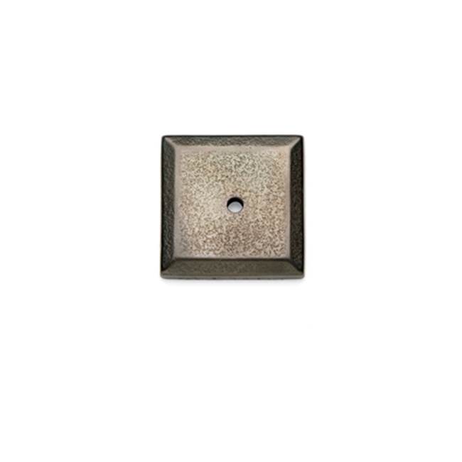 Sun Valley Bronze 1'' Bevel Edge square cabinet knob escutcheon.
