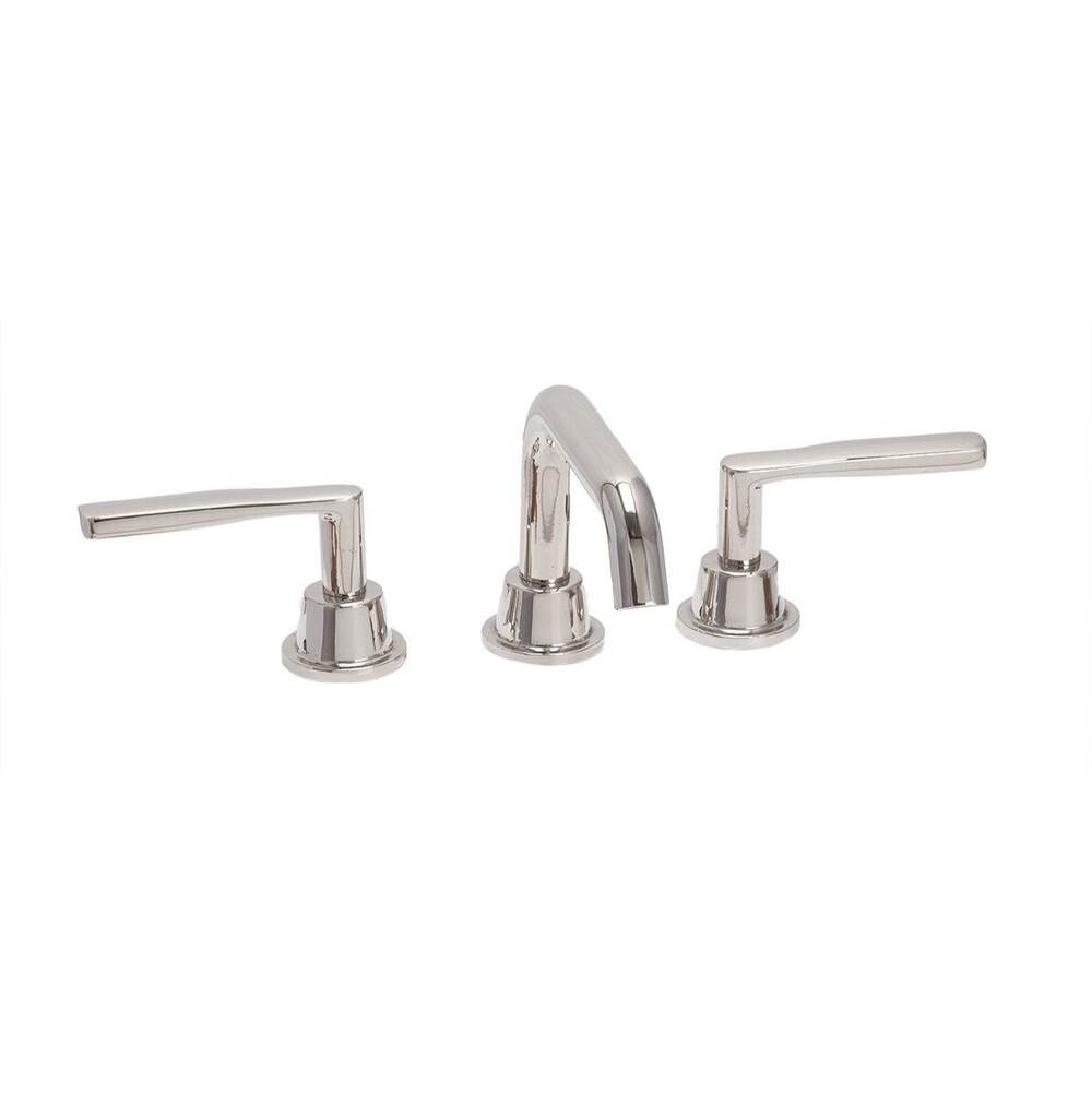 Sun Valley Bronze Olson deck mount goose neck lavatory faucet shown w/ P-N925 escutcheons.  Includes Cal Faucets widespread hot & cold valves, 3-way tee and hoses.