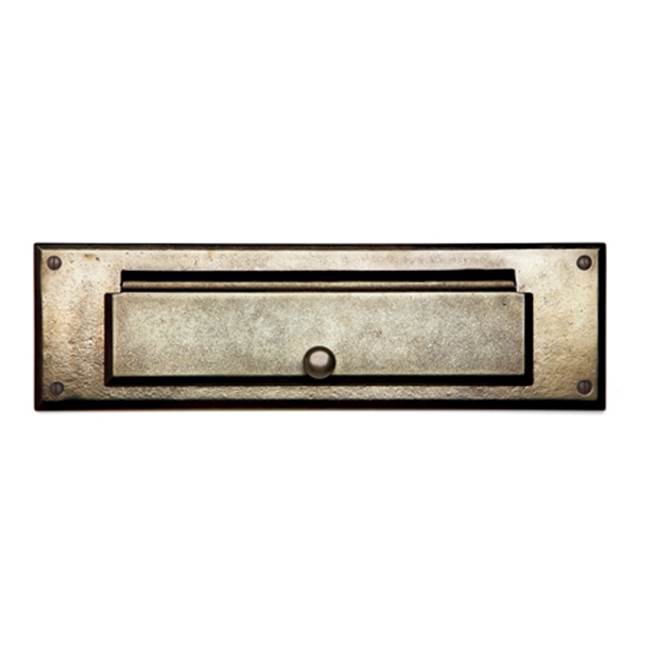 Sun Valley Bronze Mail slot w/latch cam door & interior trim. 16'' w/16'' interior trim.