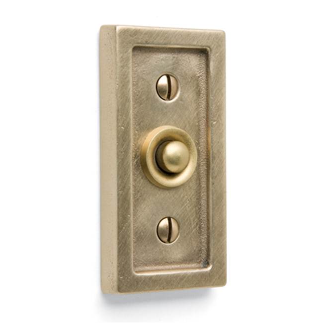 Sun Valley Bronze 1 5/8'' x 3 1/4'' Bandbox door bell plate w/matching button.