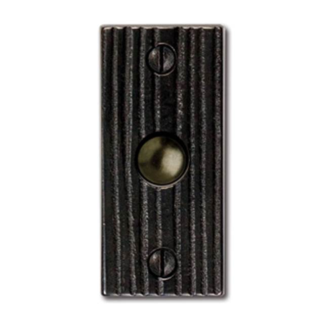 Sun Valley Bronze 1 3/8'' x 3''  Corduroy door bell plate w/matching button.