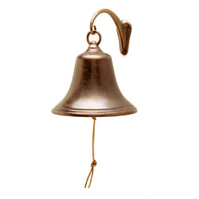 Sun Valley Bronze 6'' Small bell with ceiling mount bracket.
