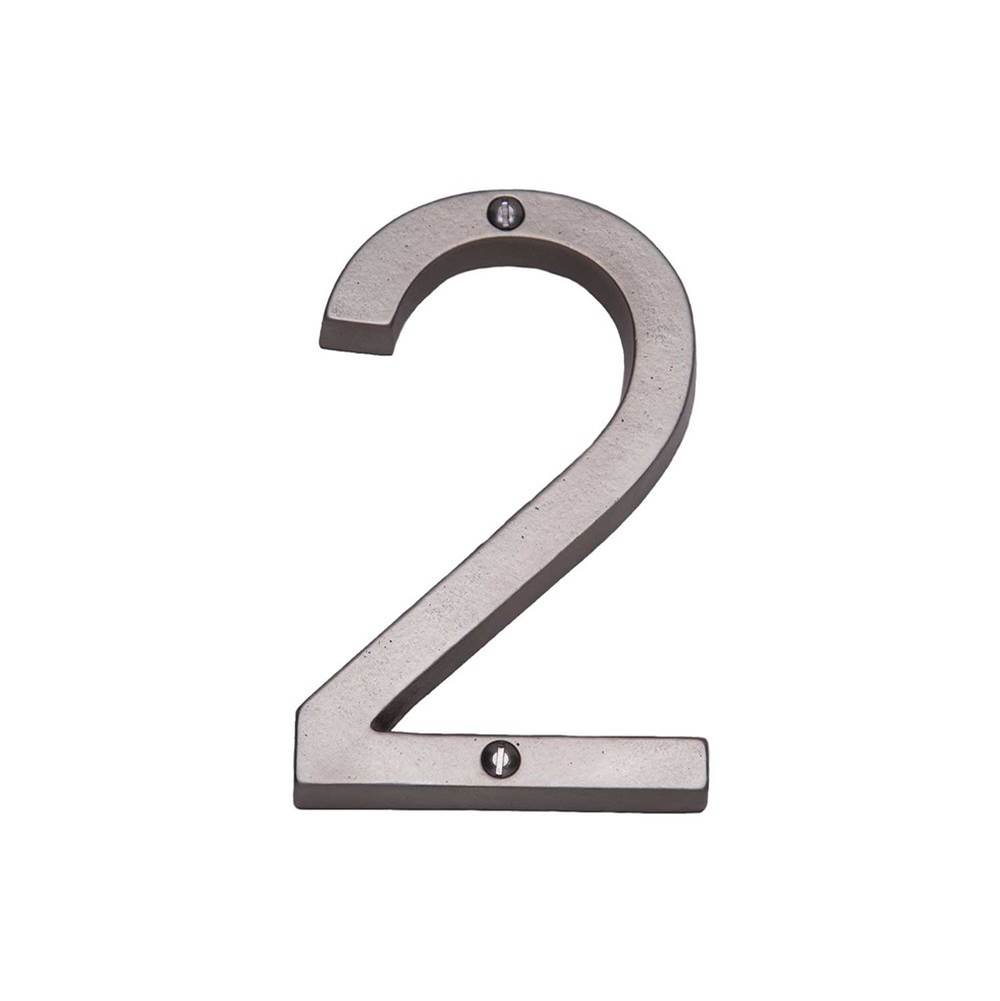 Sun Valley Bronze 4 1/2'' Contemporary surface mount house number 2.