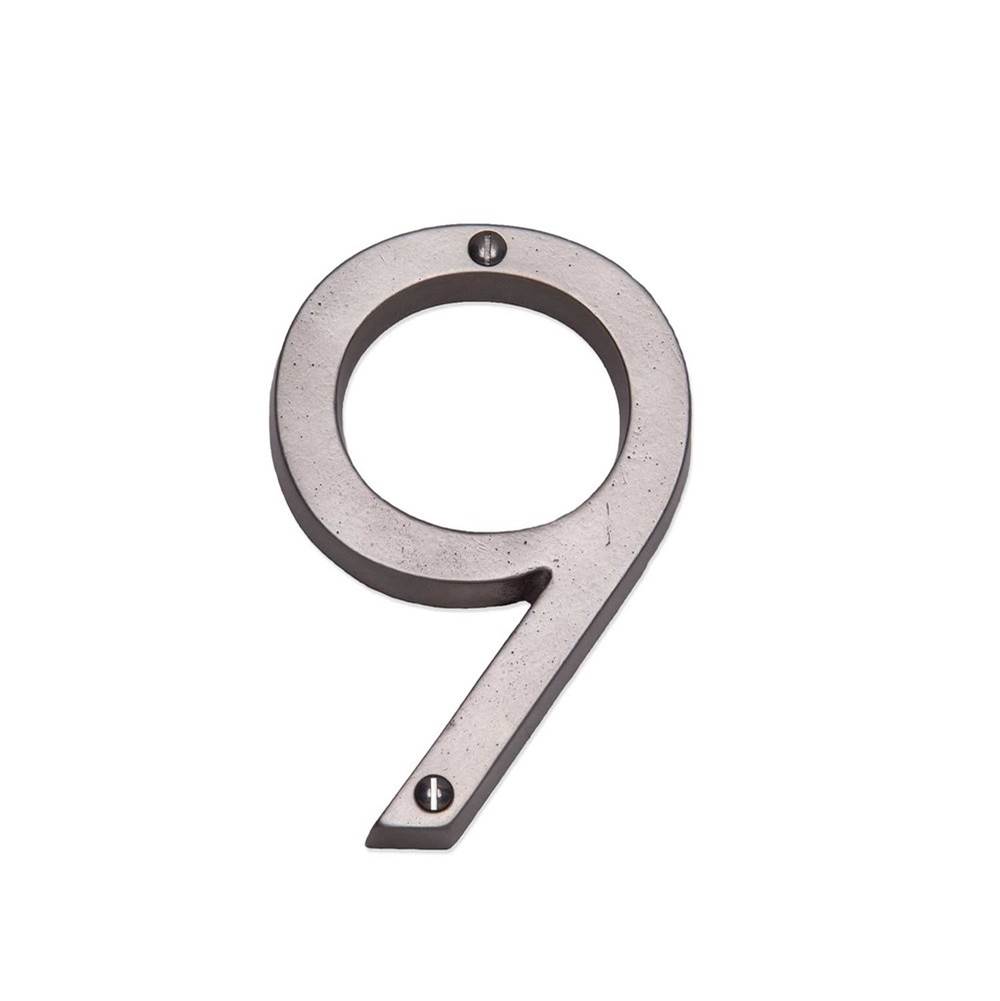 Sun Valley Bronze 4 1/2'' Contemporary surface mount house number 9.