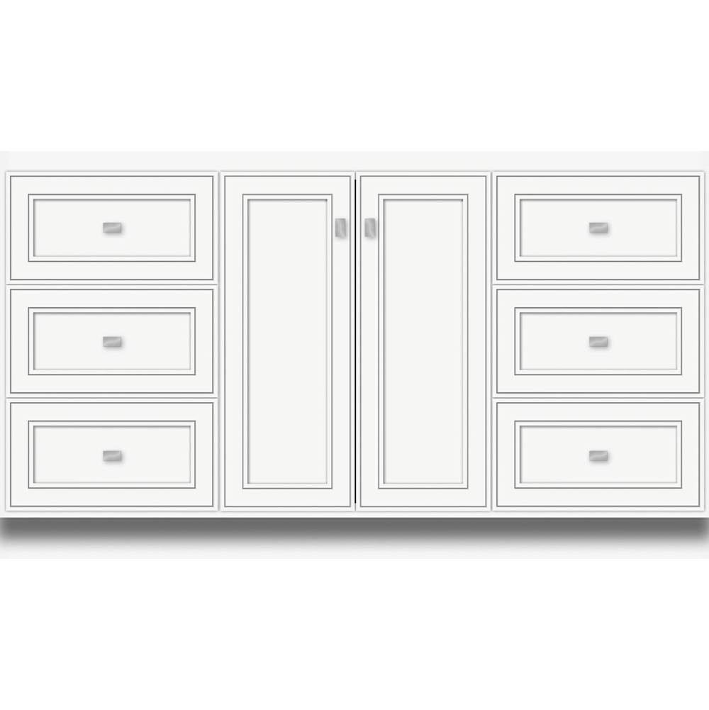 Strasser Woodenworks 60 X 18 X 34.5 Montlake View Vanity Deco Miter Sat White Sb