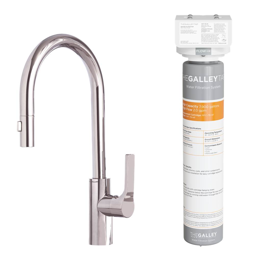 The Galley Ideal BarTap High-Flow in Polished Stainless Steel and Water Filtration System