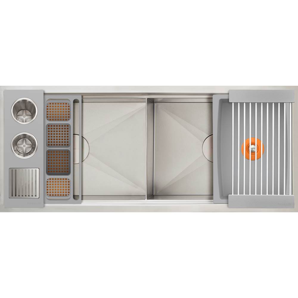 The Galley Ideal Double Bowl WashStation  4D with Four Tool Wash Kit in Exclusive Gray Resin