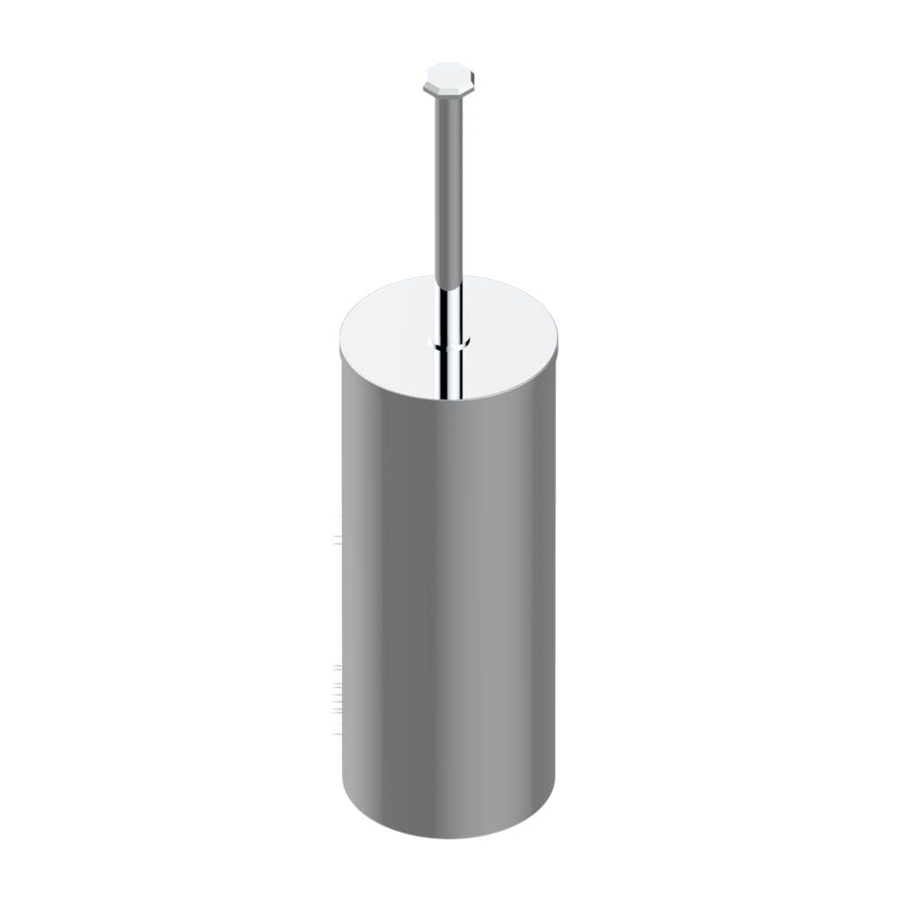 THG Metal toilet brush holder with brush with cover floor mounted