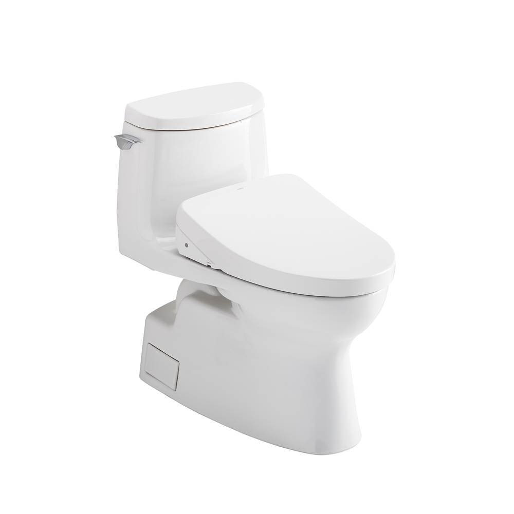 TOTO Toto® Washlet+® Carlyle® II 1G® One-Piece Elongated 1.0 Gpf Toilet With Auto Flush Washlet+® S550E Contemporary Bidet Seat, Cotton White