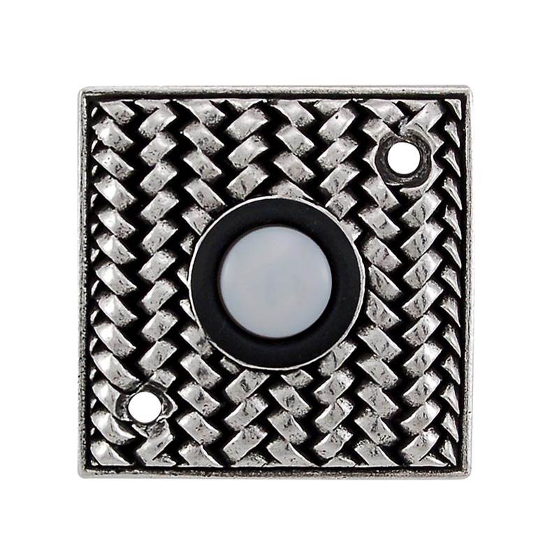 Vicenza Designs Cestino, Doorbell, Square, Vintage Pewter