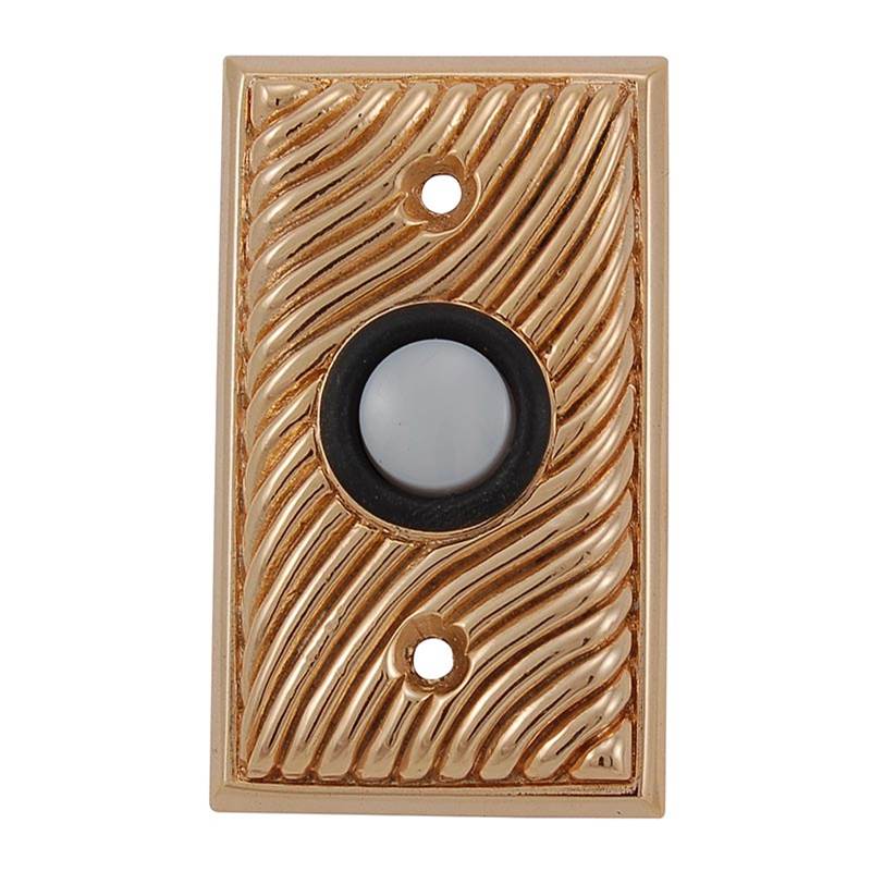 Vicenza Designs Sanzio, Doorbell, Rectangle, Polished Gold