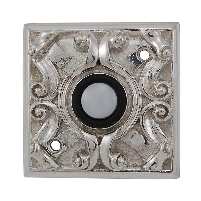Vicenza Designs Sforza, Doorbell, Square, Polished Silver