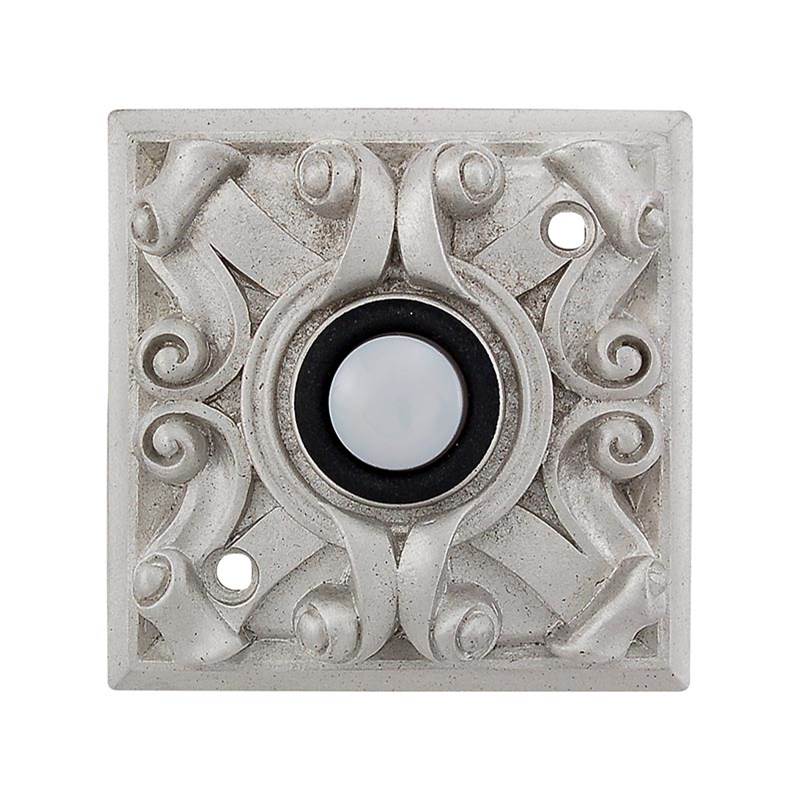 Vicenza Designs Sforza, Doorbell, Square, Satin Nickel