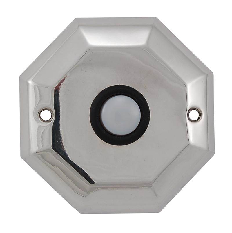 Vicenza Designs Archimedes, Doorbell, Octagon, Polished Silver