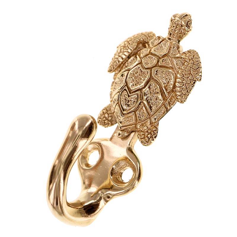 Vicenza Designs Pollino, Hook, Turtle, Polished Gold