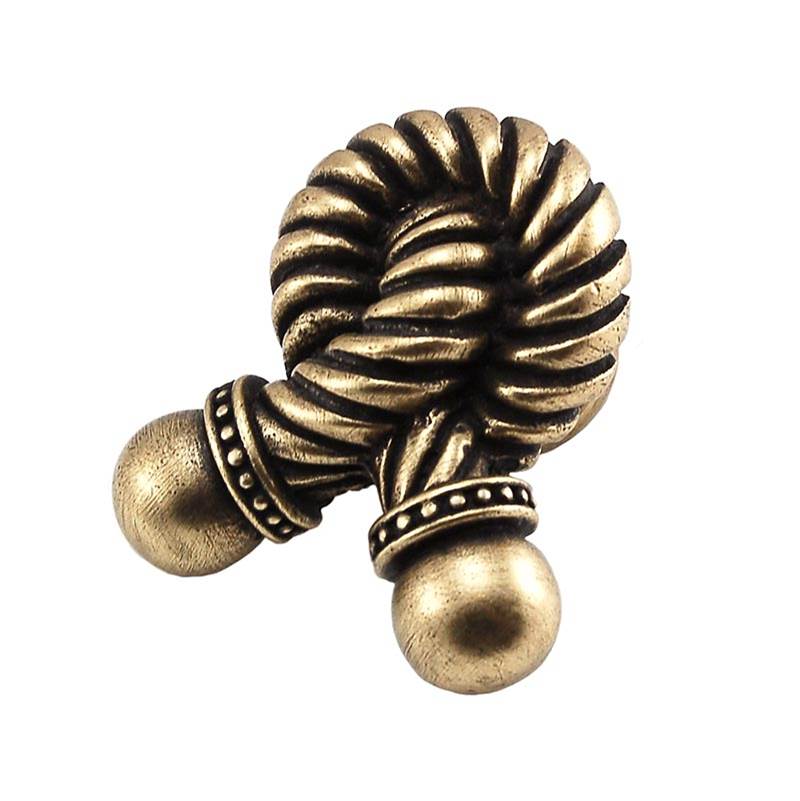 Vicenza Designs Equestre, Knob, Large, Rope, Antique Brass