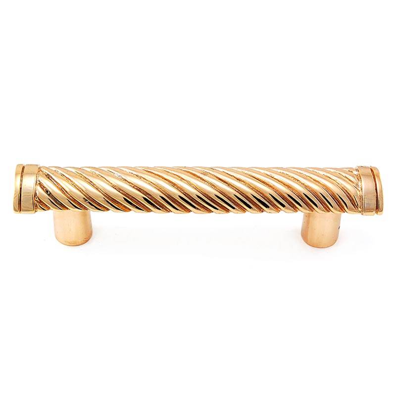 Vicenza Designs Sanzio, Pull, Wavy Lines, 3 Inch, Polished Gold