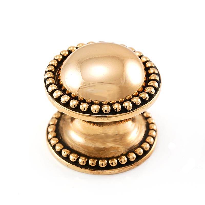 Vicenza Designs Sanzio, Knob, Large, Beads, Antique Gold