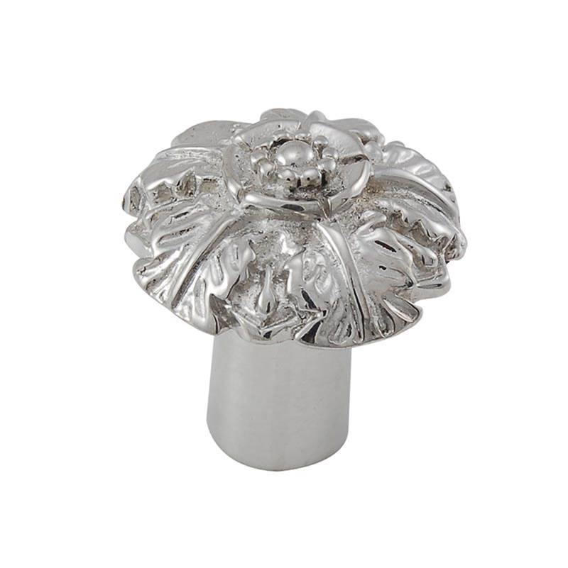 Vicenza Designs Carlotta, Knob, Small, Passionflower, Polished Silver