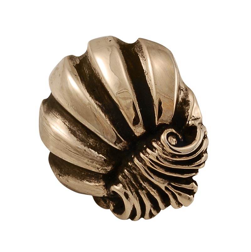 Vicenza Designs Knob, Large, Shell, Antique Gold