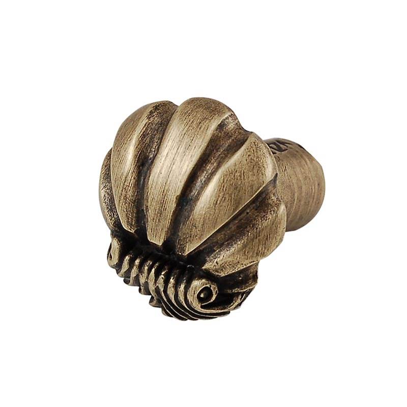 Vicenza Designs Knob, Small, Shell, Antique Brass