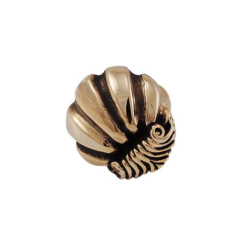 Vicenza Designs Knob, Small, Shell, Antique Gold