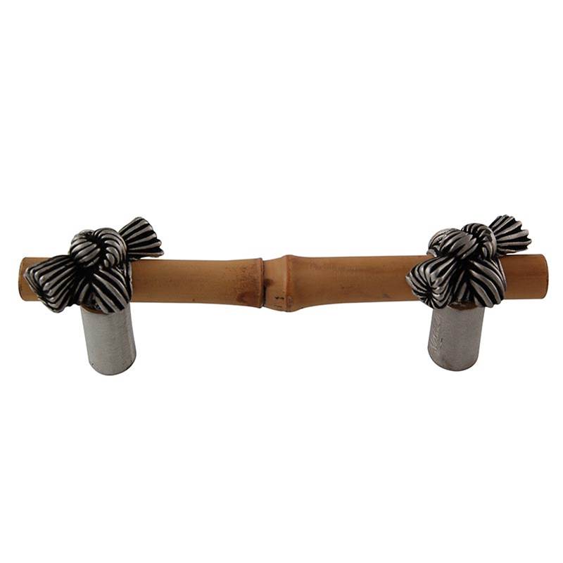 Vicenza Designs Palmaria, Pull, Bamboo Knot, 3 Inch, Antique Nickel