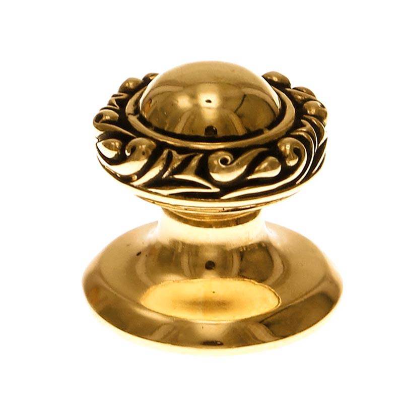 Vicenza Designs Liscio, Knob, Small, Solid, Antique Gold