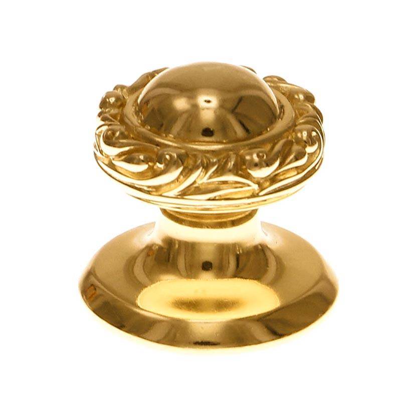 Vicenza Designs Liscio, Knob, Small, Solid, Polished Gold